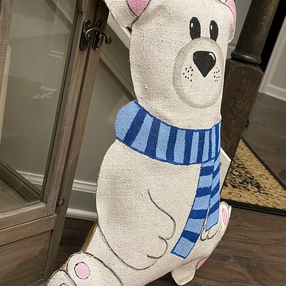 Door hanger wreath holiday valentine polar bear - Picture 10 of 10